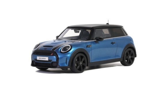 Mini Cooper S Island Blue + White Stripes 2021
