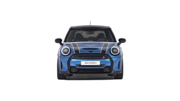 Mini Cooper S Island Blue + White Stripes 2021