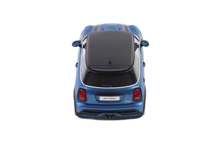Mini Cooper S Island Blue + White Stripes 2021