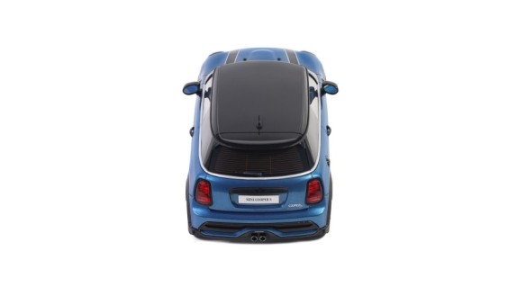Mini Cooper S Island Blue + White Stripes 2021