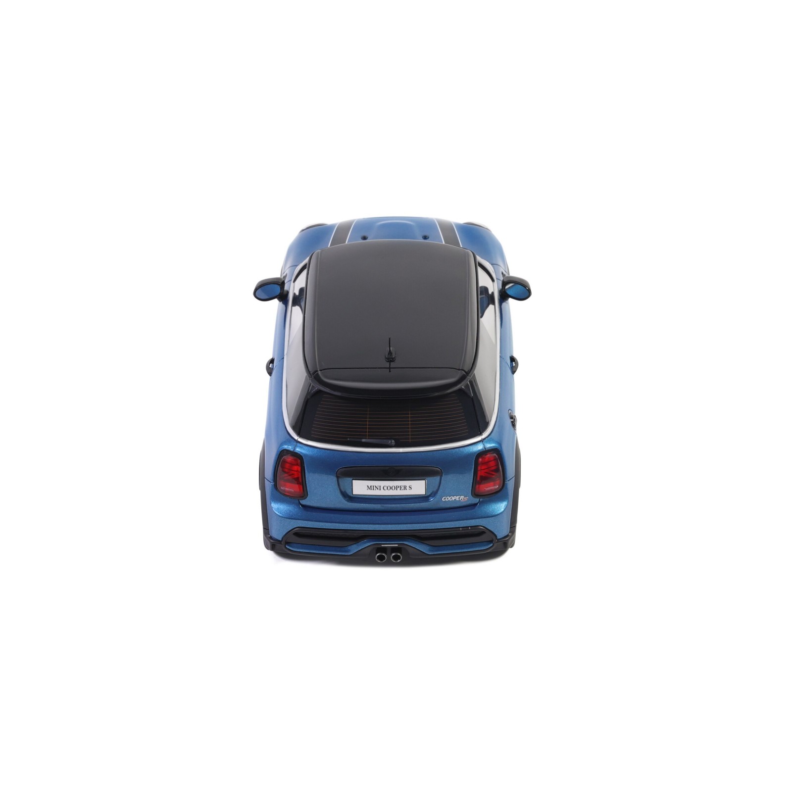 Mini Cooper S Island Blue + White Stripes 2021