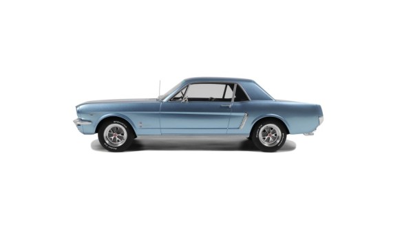 Ford Mustang V8 Hardtop Silver Blue Pony 1965
