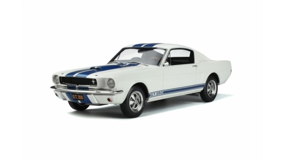 Shelby GT350 Wimbledon White and Blue stripes 1965
